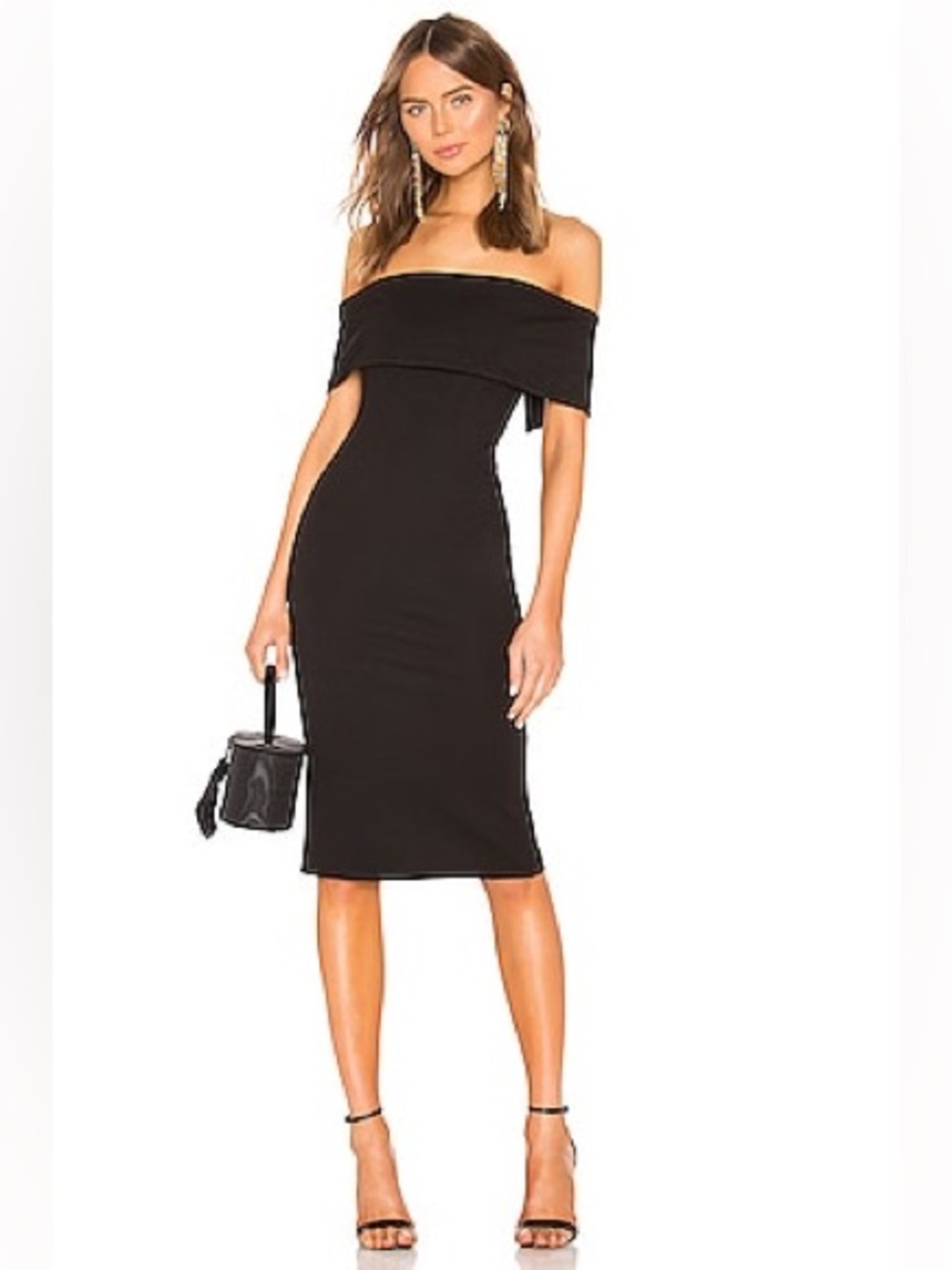 Revolve LPA Clarina Dress in Black SIZE small